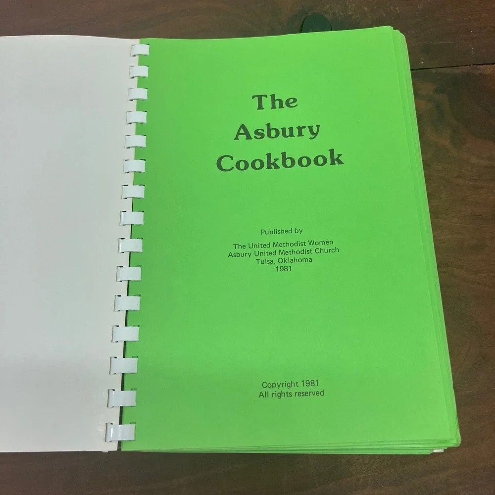The Asbury Cookbook United Methodist Women 1981 Church Recipes Tulsa Oklahoma